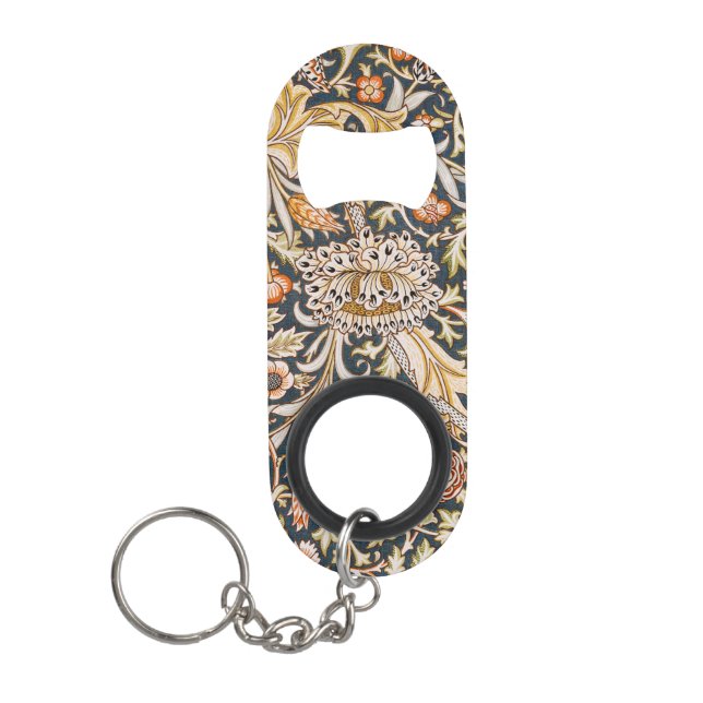 William Morris Trent Garden Blume Pattern Classic Mini Flaschenöffner (Vorderseite)