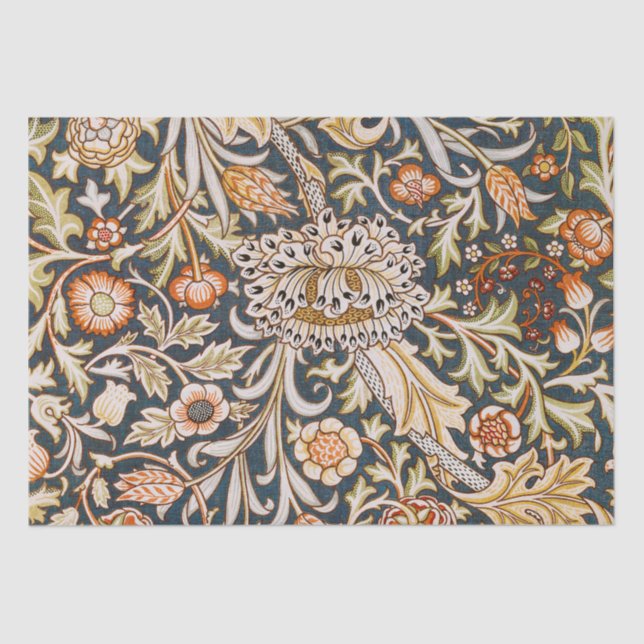 William Morris Trent Garden Blume Pattern Classic Seidenpapier (Vorderseite)