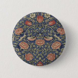 William Morris Tudor Rose Wallpaper Button