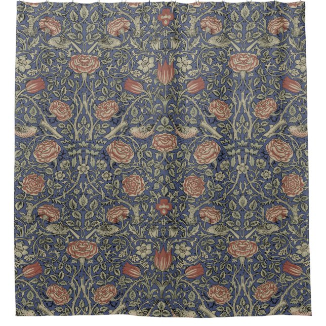 William Morris Tudor Rose Wallpaper Duschvorhang (Vorderseite)