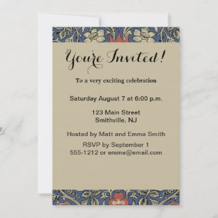 William Morris Tudor Rose Wallpaper Einladung