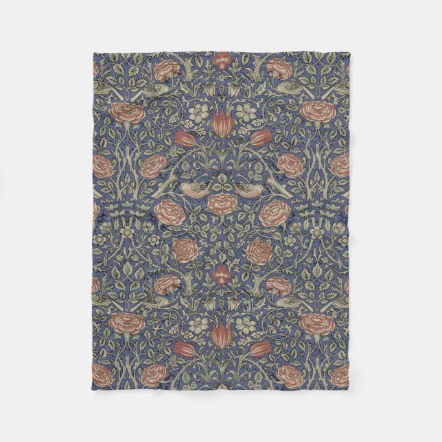William Morris Tudor Rose Wallpaper Fleecedecke (Vorderseite)