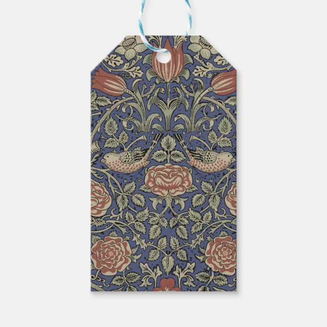 William Morris Tudor Rose Wallpaper Geschenkanhänger (Vorderseite)