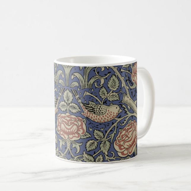 William Morris Tudor Rose Wallpaper Kaffeetasse (VorderseiteRechts)