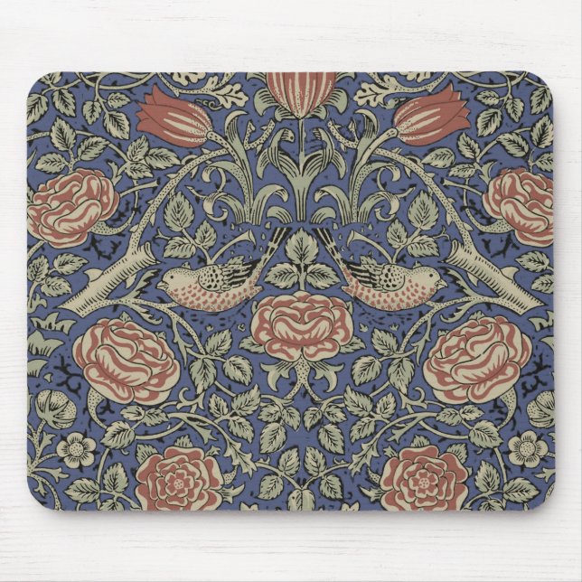 William Morris Tudor Rose Wallpaper Mousepad (Vorne)
