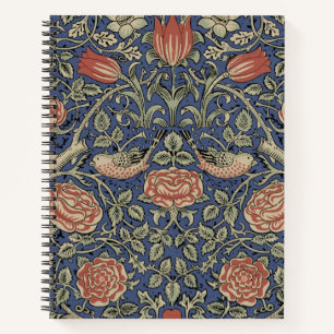William Morris Tudor Rose Wallpaper Notizbuch