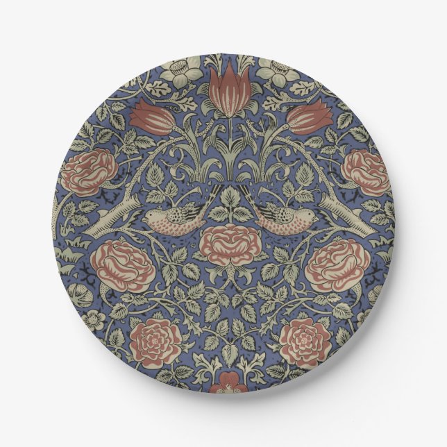 William Morris Tudor Rose Wallpaper Pappteller (Vorderseite)