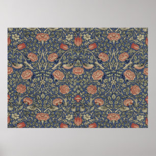 William Morris Tudor Rose Wallpaper Poster