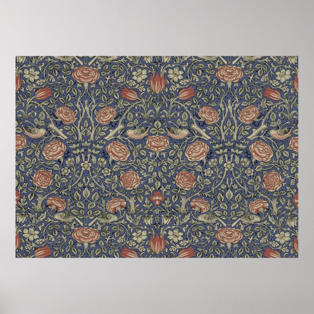 William Morris Tudor Rose Wallpaper Poster (Vorne)
