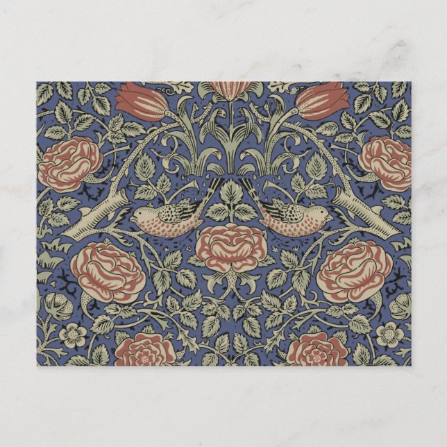 William Morris Tudor Rose Wallpaper Postkarte (Vorderseite)