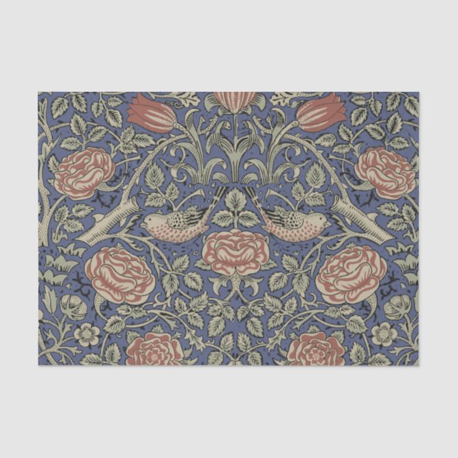 William Morris Tudor Rose Wallpaper Seidenpapier (Vorderseite)