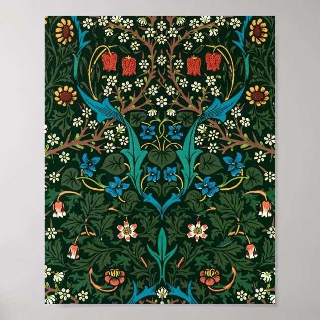 William Morris Tulip berühmtes Muster Poster (Vorne)