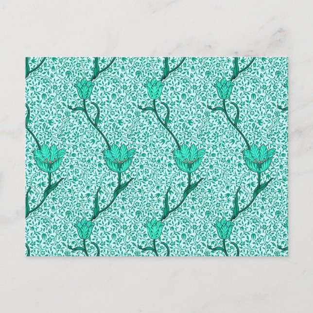 William Morris Tulip Damask, Türkische Postkarte (Vorderseite)