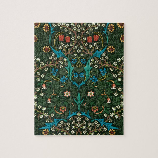 William Morris Tulip Floral Pattern Puzzle (Vertikal)