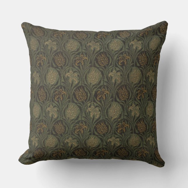 William Morris Tulip & Lily Throw Pillow Kissen (Vorderseite)
