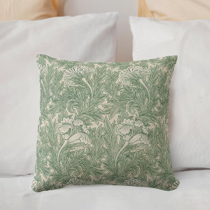 William Morris Tulip Pattern Sage Green Kissen