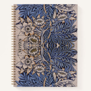 WILLIAM *MORRIS TULIP UND WILLOW BLUE BLWERKS NOTIZBUCH