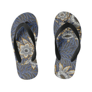 William Morris Tulip und Willow Floral Pattern Kinderbadesandalen