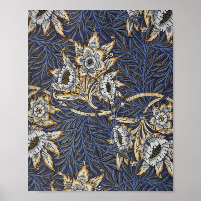 William Morris Tulip und Willow Floral Pattern Poster (Vorne)