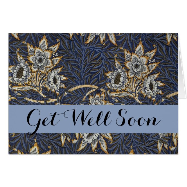 William Morris Tulip Willow Blue Muster (Vorderseite (Horizontal))