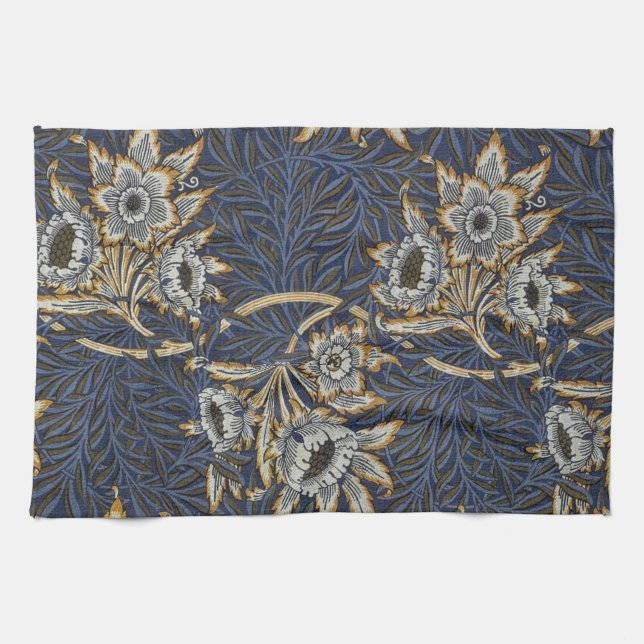 William Morris Tulip Willow Blue Muster Geschirrtuch (Horizontal)