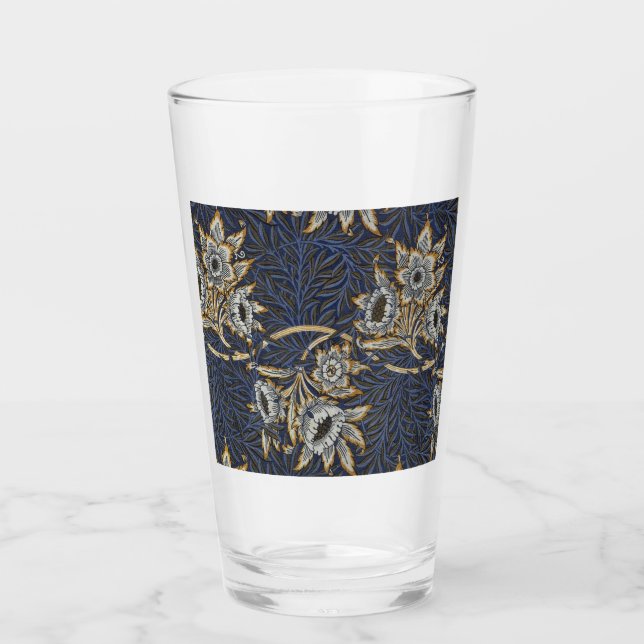 William Morris Tulip Willow Blue Muster Glas (Vorderseite)