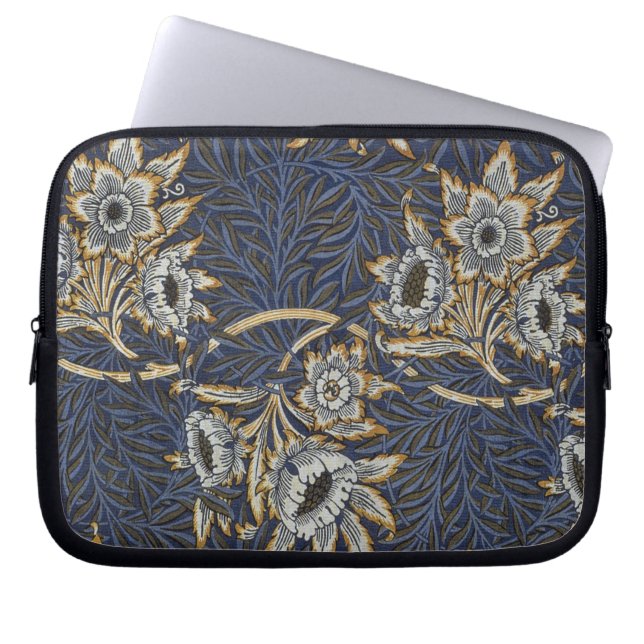 William Morris Tulip Willow Blue Muster Laptopschutzhülle (Vorderseite)