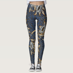 William Morris Tulip Willow Blue Muster Leggings