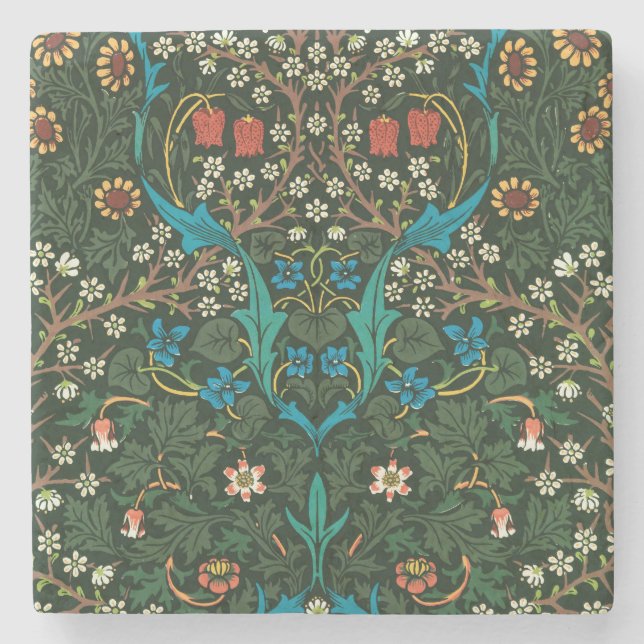 WILLIAM MORRIS "TULIPS" DESIGN STONE UNTERSETZER (Vorderseite)