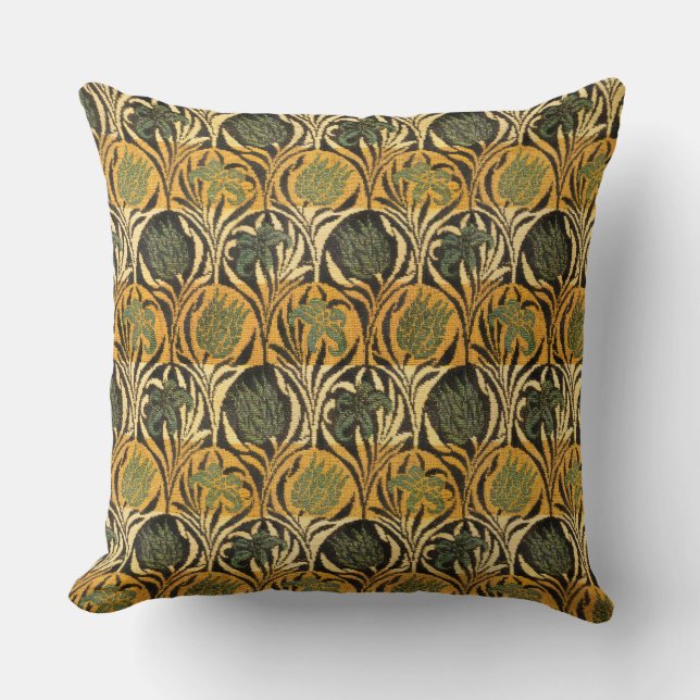 William Morris Tulips & Lilies Carpet Rug Classic Kissen (Vorderseite)