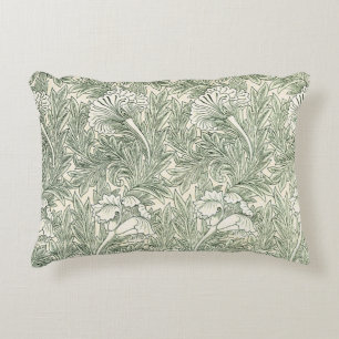 William Morris Tulpe Grüne Florale Kunst Druck Dekokissen