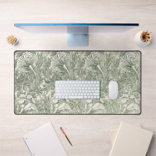 William Morris Tulpe Grüne Florale Kunst Druck Schreibtischunterlage