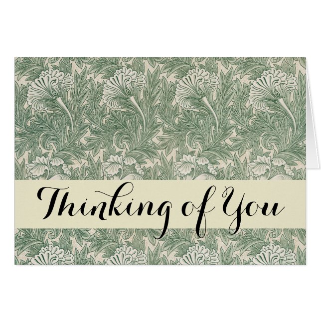 William Morris Tulpe Tapete grün (Vorderseite (Horizontal))