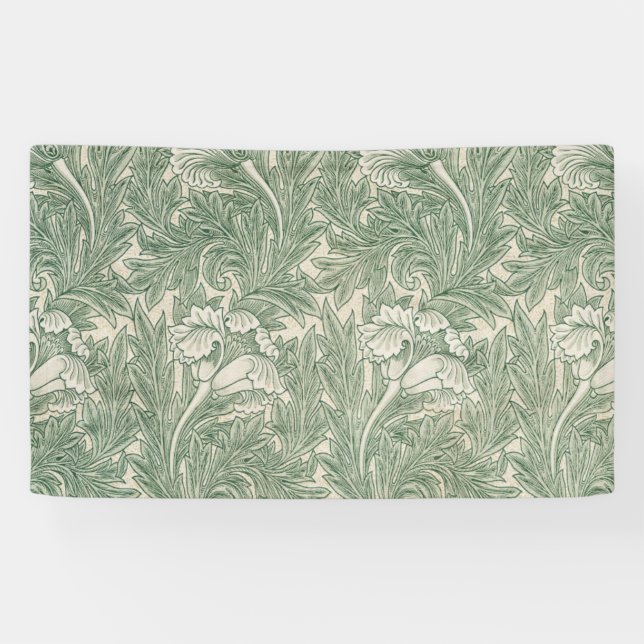 William Morris Tulpe Tapete grün Banner (Horizontal)
