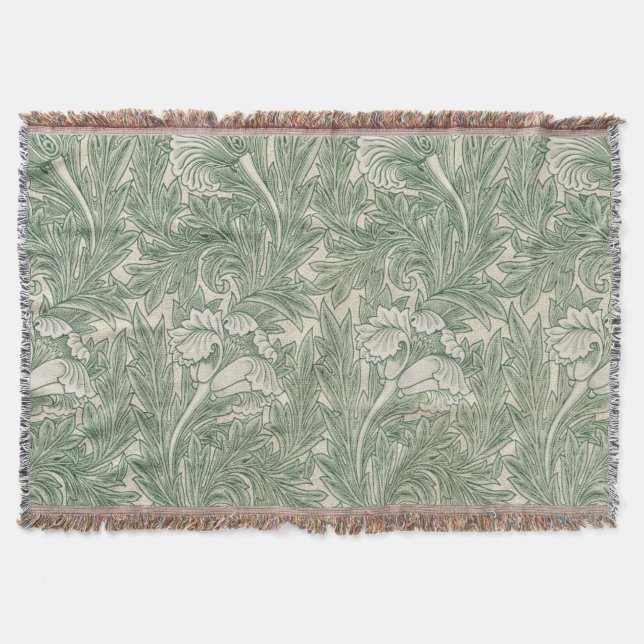 William Morris Tulpe Tapete grün Decke (Vorderseite)