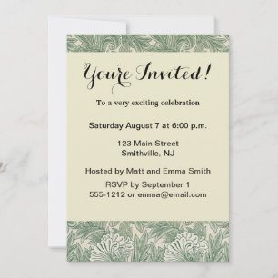 William Morris Tulpe Tapete grün Einladung