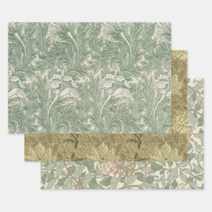 William Morris Tulpe Tapete grün Geschenkpapier Set