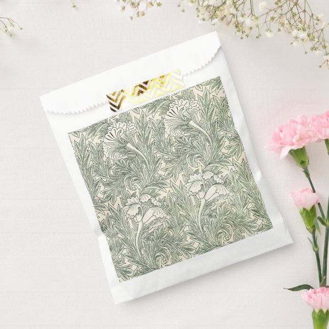 William Morris Tulpe Tapete grün Geschenktütchen (Versiegelt)