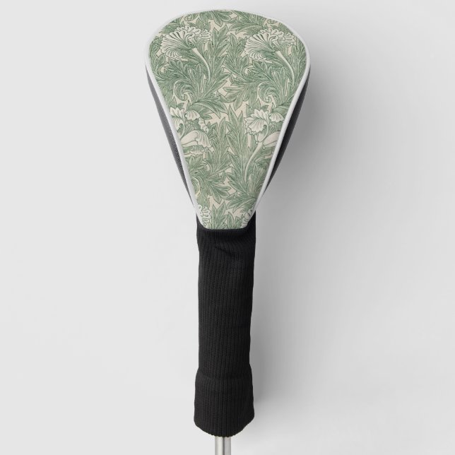 William Morris Tulpe Tapete grün Golf Headcover (Vorderseite)