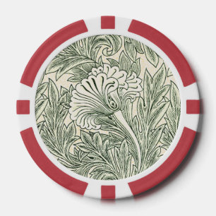 William Morris Tulpe Tapete grün Pokerchips