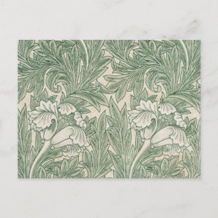 William Morris Tulpe Tapete grün Postkarte