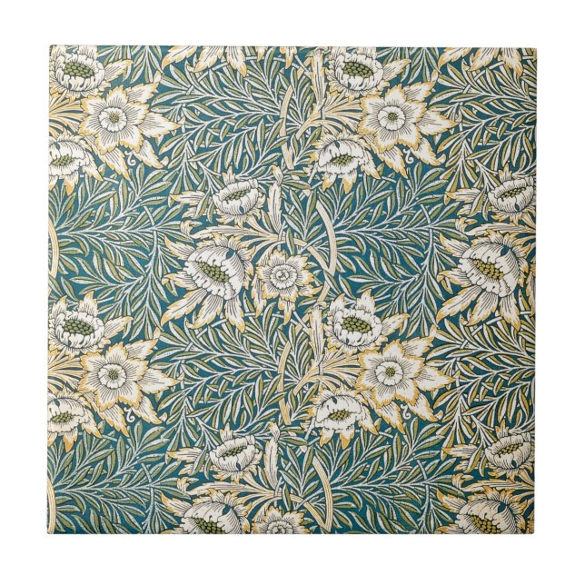 William Morris Tulpe und Weide Fliese (Vorderseite)