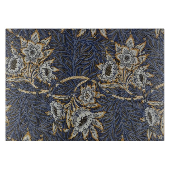 William Morris Tulpe und Weide Tapetenmuster Schneidebrett (Vorderseite)