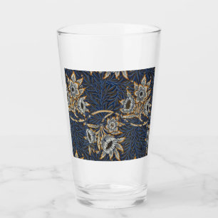 William Morris Tulpe Weidenmuster Blaue Flora Glas