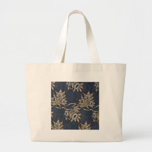William Morris Tulpe Weidenmuster Blaue Flora Jumbo Stoffbeutel