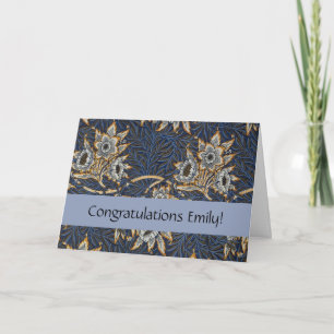 William Morris Tulpe Weidenmuster Blaue Flora Karte
