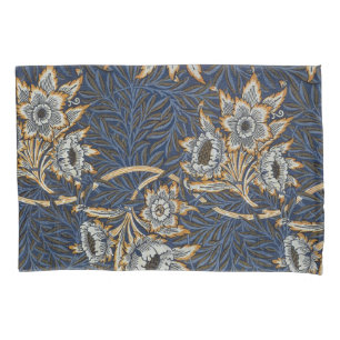 William Morris Tulpe Weidenmuster Blaue Flora Kissenbezug