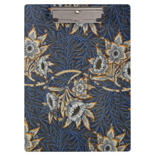 William Morris Tulpe Weidenmuster Blaue Flora Klemmbrett