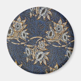 William Morris Tulpe Weidenmuster Blaue Flora Magnet