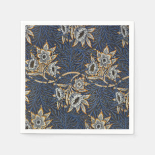 William Morris Tulpe Weidenmuster Blaue Flora Serviette